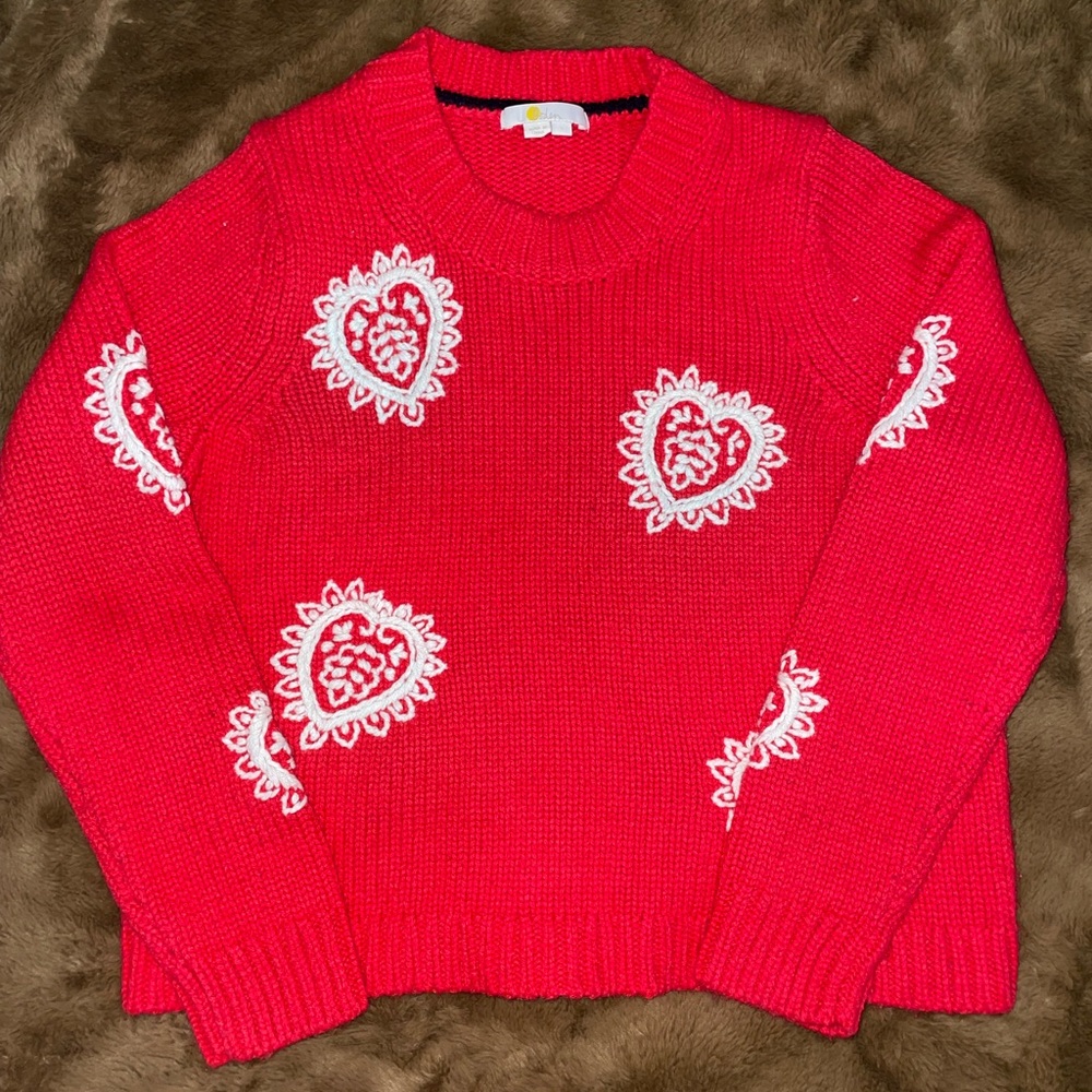 Boden Red Heart Motif Women's Sweater - Picture 4 of 4